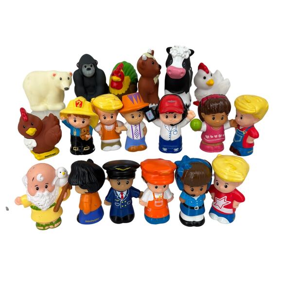 Fisher Price Little People Lot 19 Figures Zoo Farm Animals Mixed Replacements - Picture 1 of 12